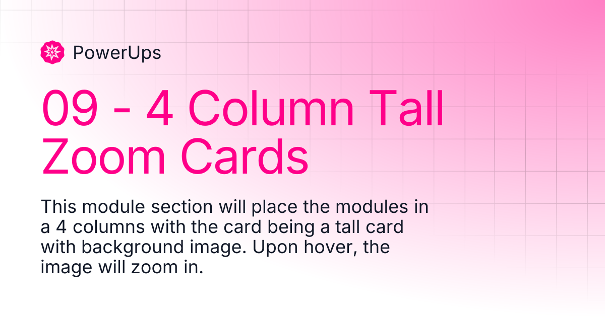 09 - 4 Column Tall Zoom Cards | Kit | PowerUps
