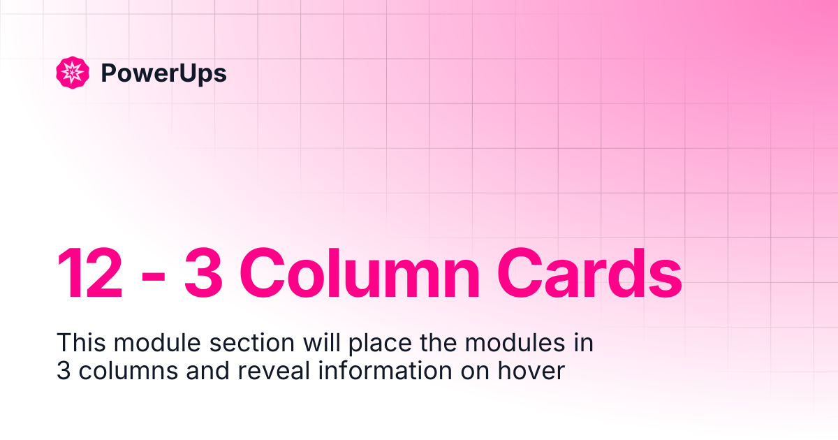 12 - 3 Column Cards | Kit | PowerUps